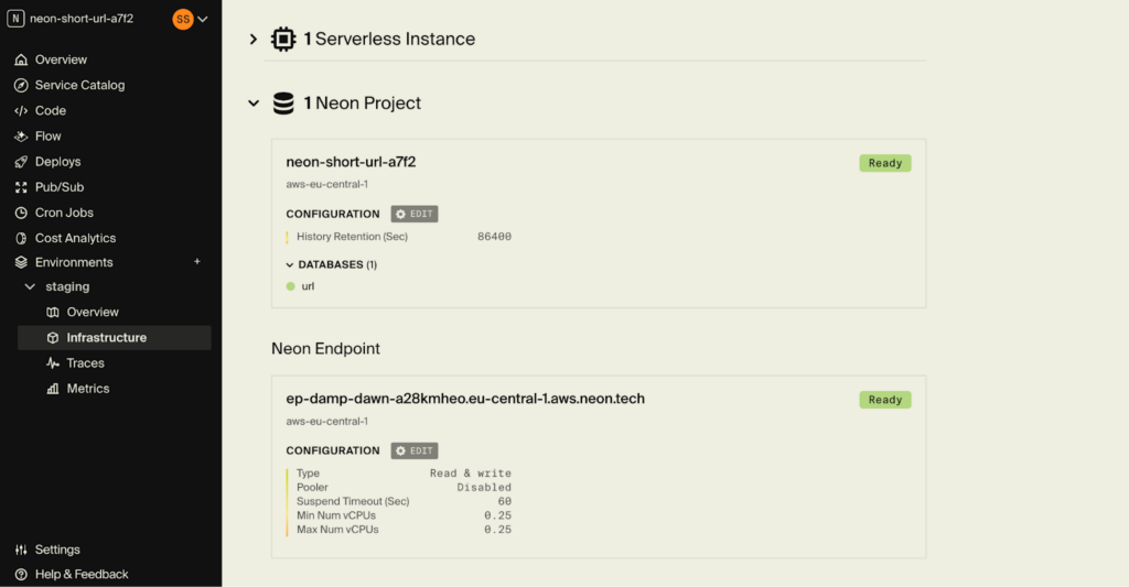 Encore Dashboard Infrastructure